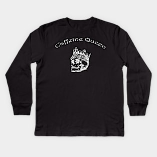 Caffeine queen Kids Long Sleeve T-Shirt